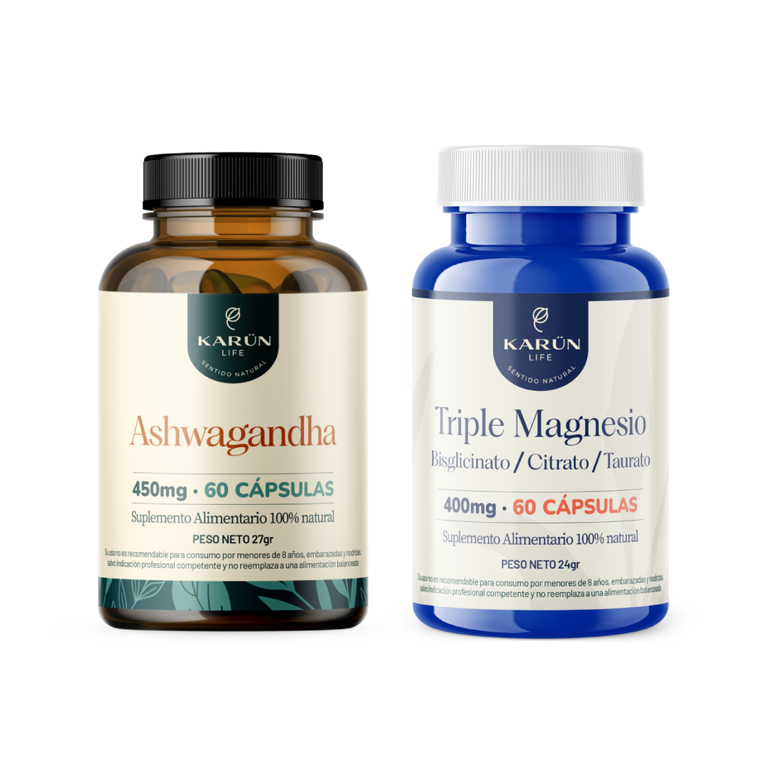 Pack Relax: Ashwagandha Triple Magnesio 120 Capsulas