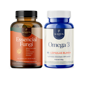 Pack Neuro Protección Y Memoria - Essensial Fungi + Omega 3