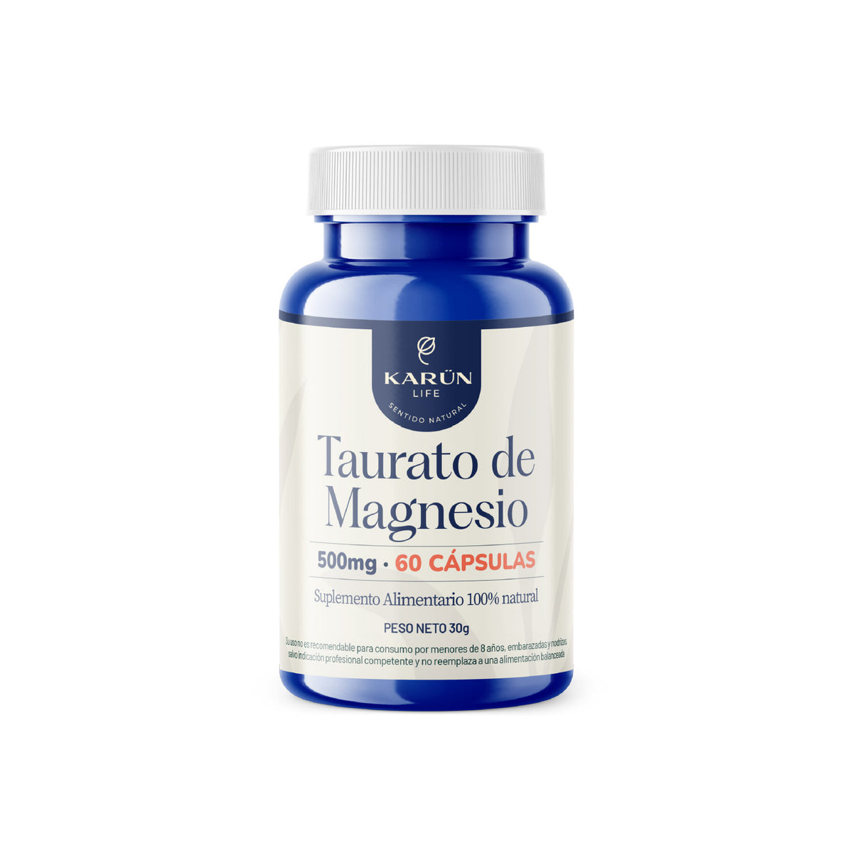 Taurato de Magnesio 60 Cápsulas