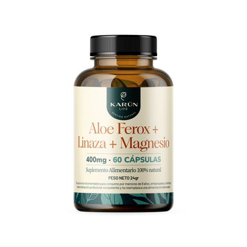 Aloe Ferox + Linaza + Magnesio 400 Mg 60 Capsulas