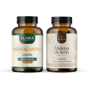 Pack Ashwagandha + Melena de Leon - 120 Cápsulas