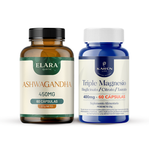Pack Relax: Ashwagandha + Triple Magnesio - 120 Capsulas