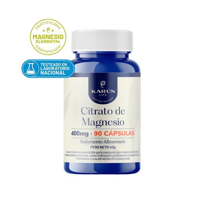 Citrato de Magnesio 400 Mg 90 cápsulas