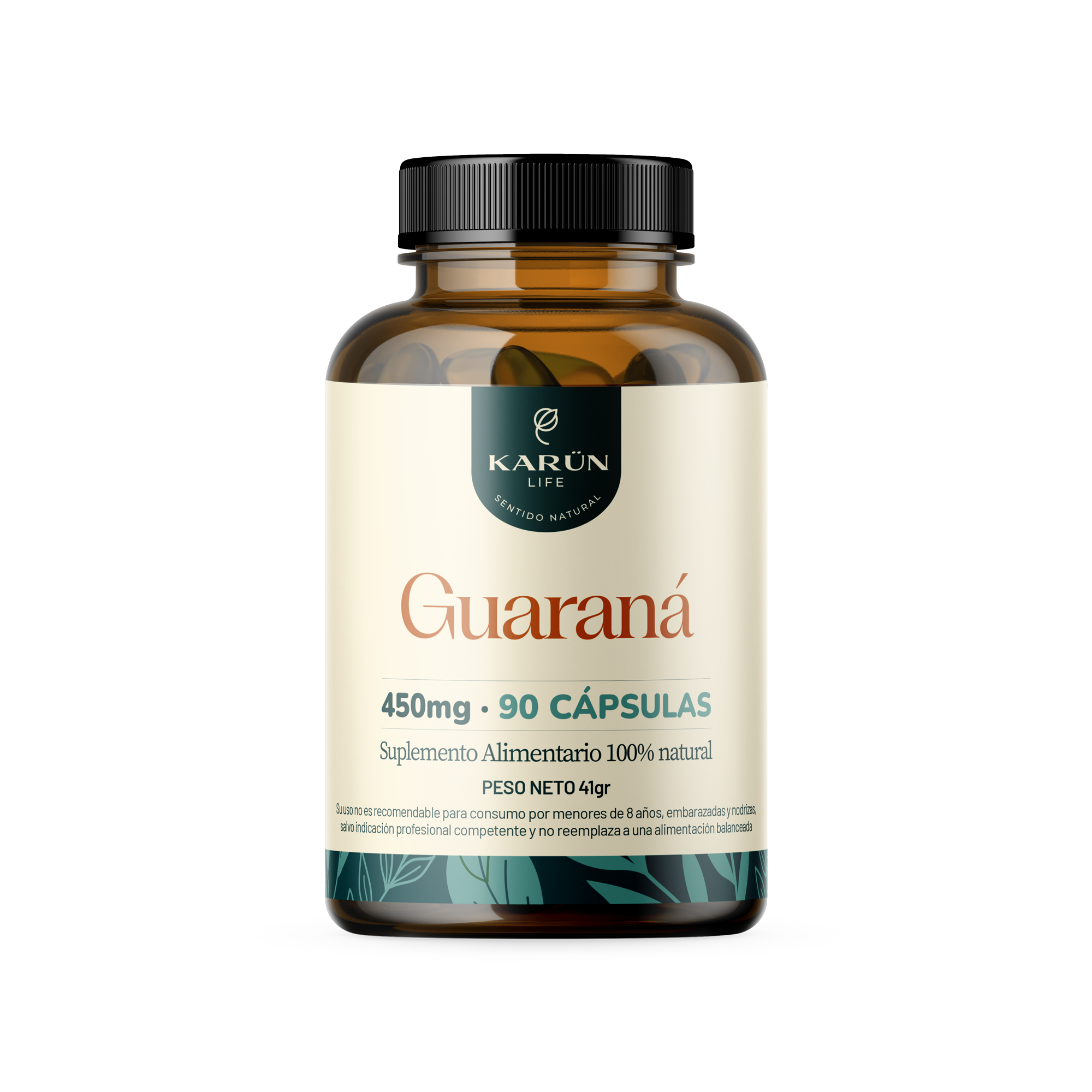 Guaraná 90 Cápsulas 500 Mg