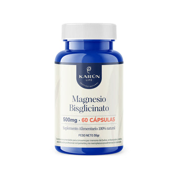 Bisglicinato de Magnesio 500 Mg 60 Cápsulas