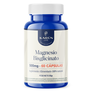 Bisglicinato de Magnesio 500 Mg 60 Cápsulas