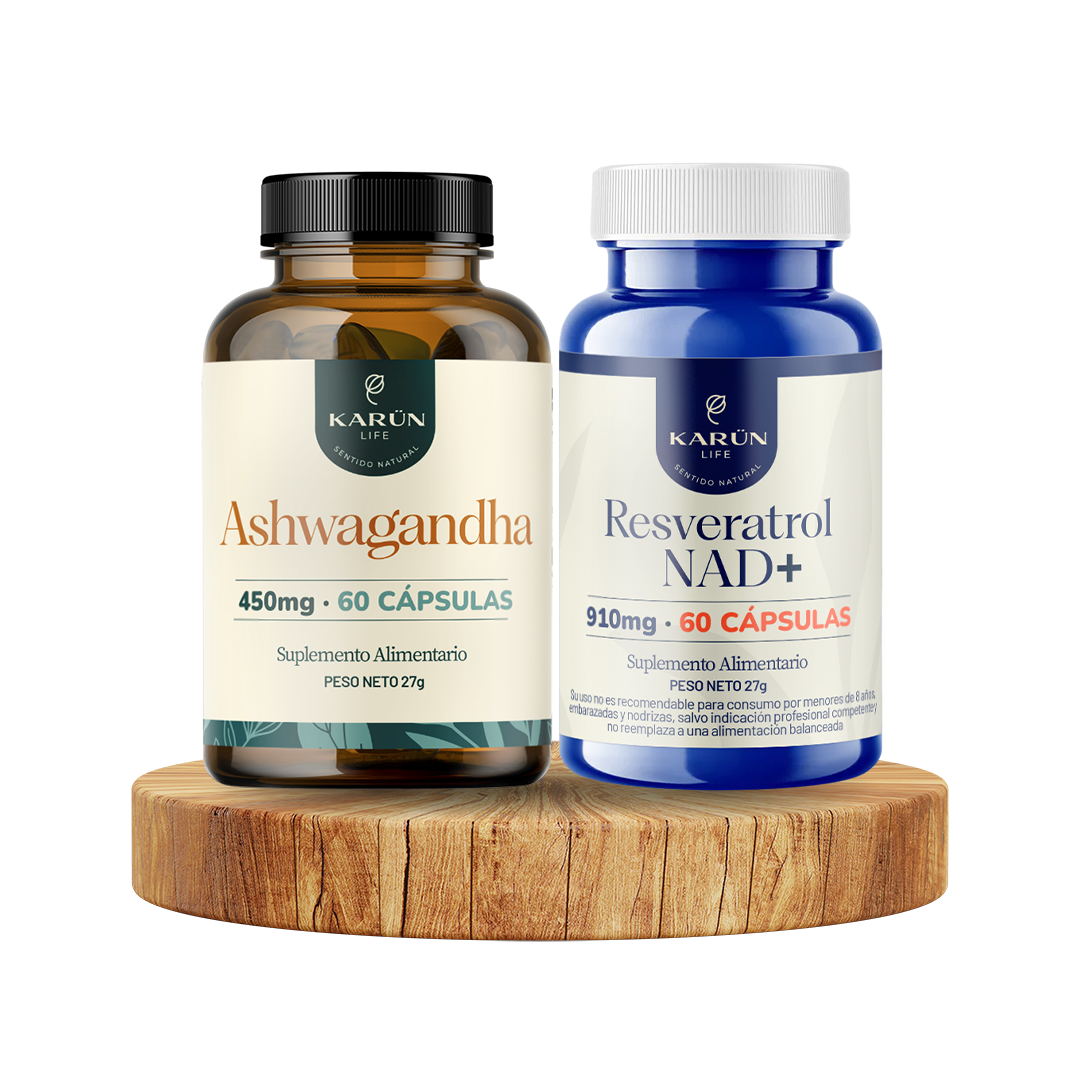 Pack Ashwagandha y resveratrol NAD+