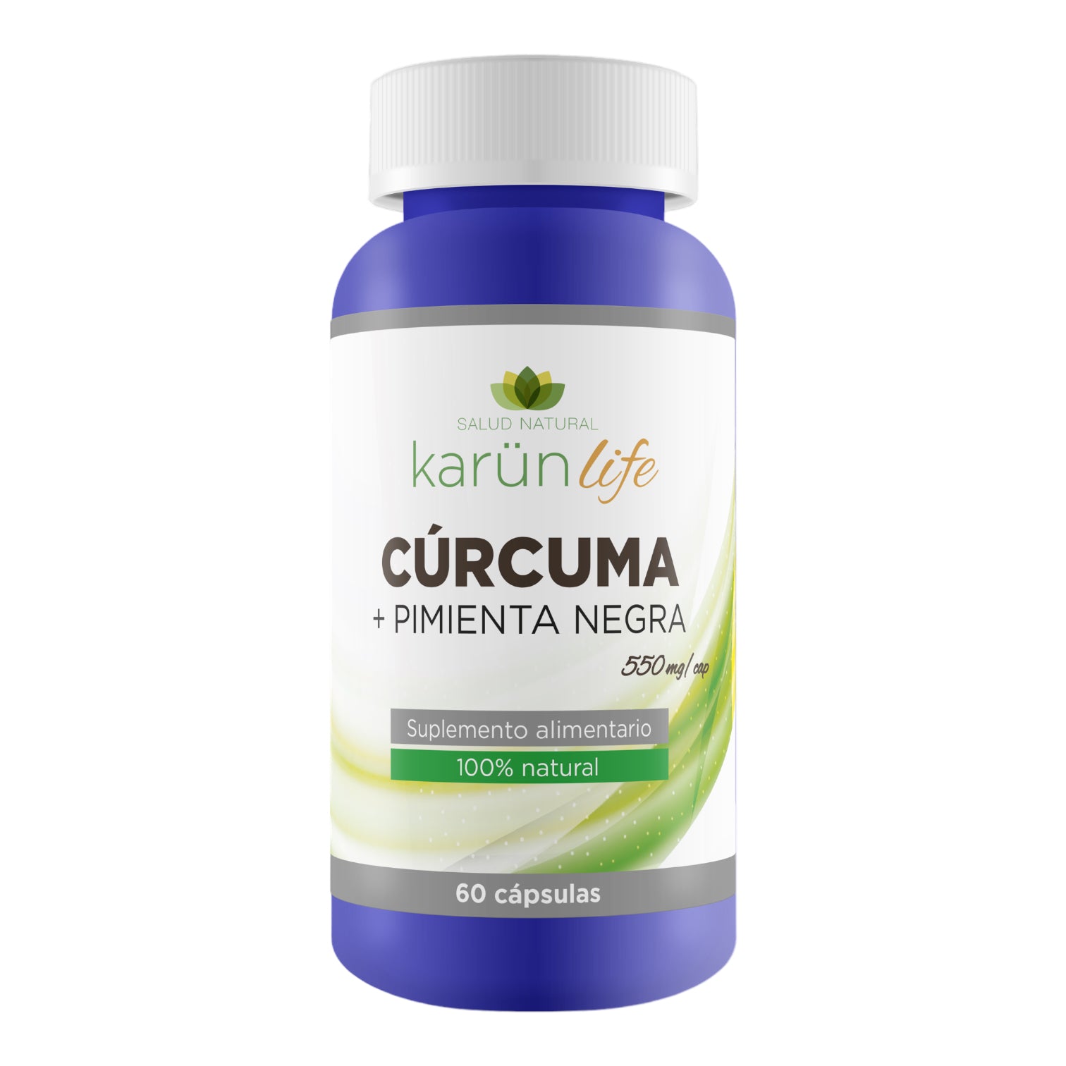 Curcuma + Pimienta 60 Cápsulas 550 Mg