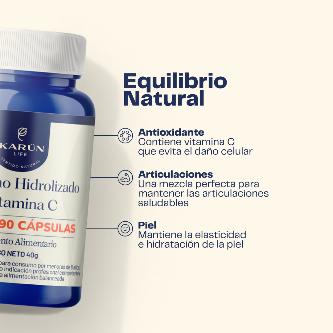 Colgeno Hidrolizado + Vitamina C 90 Capsulas 500 Mg Colgeno Hidrolizado + Vitamina C 90 Capsulas 500 Mg