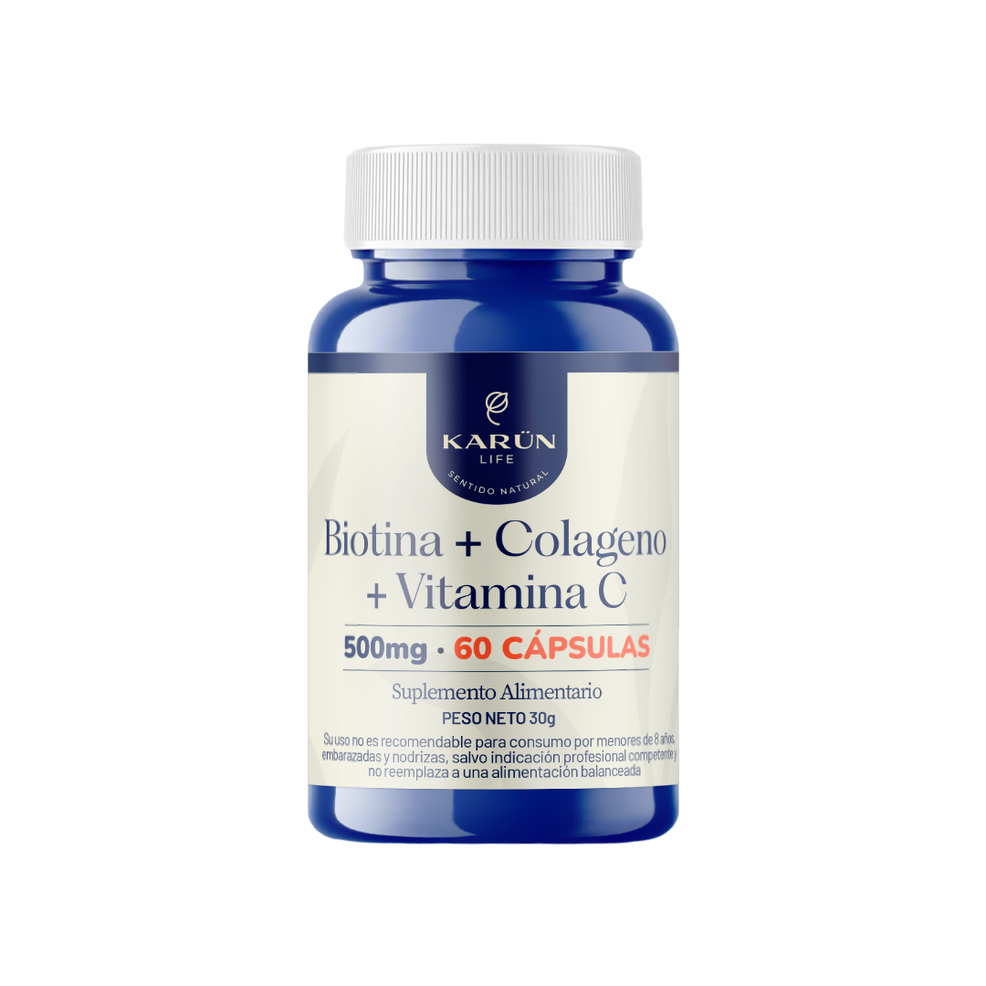Biotina + Colágeno + Vitamina C (60Cap) Karün Life