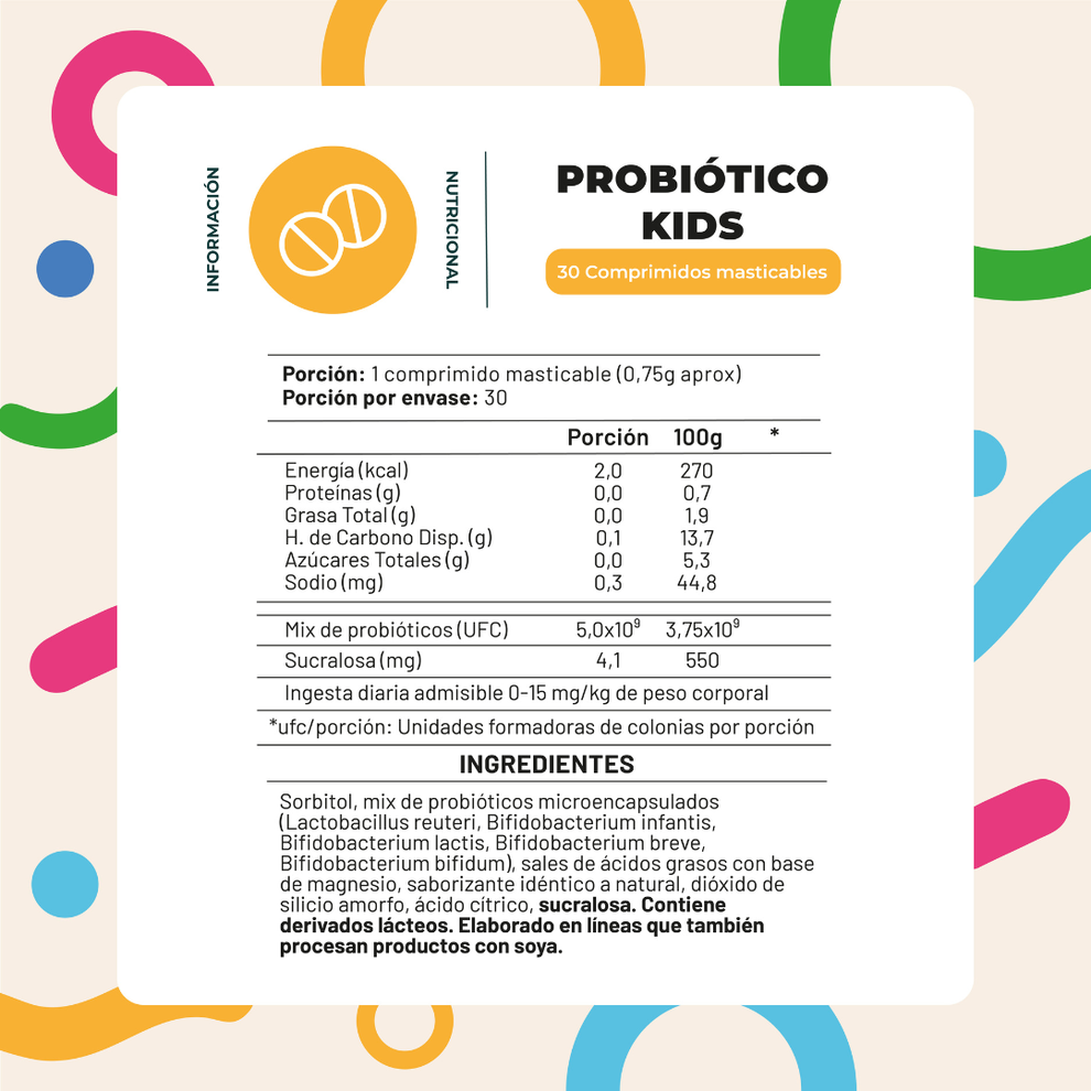 Probiótico Kids 30 Cap Masticable