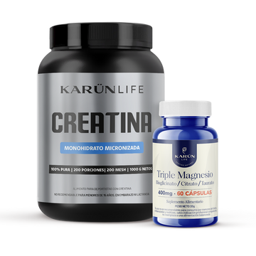 Pack Creatina 1Kg + Triple Magnesio