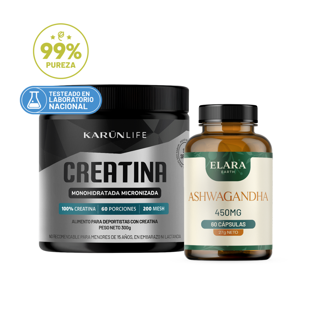 Pack Fuerza Y Calma Ashwagandha + Creatina 300gr