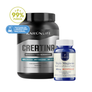 Pack Creatina 1Kg + Triple Magnesio