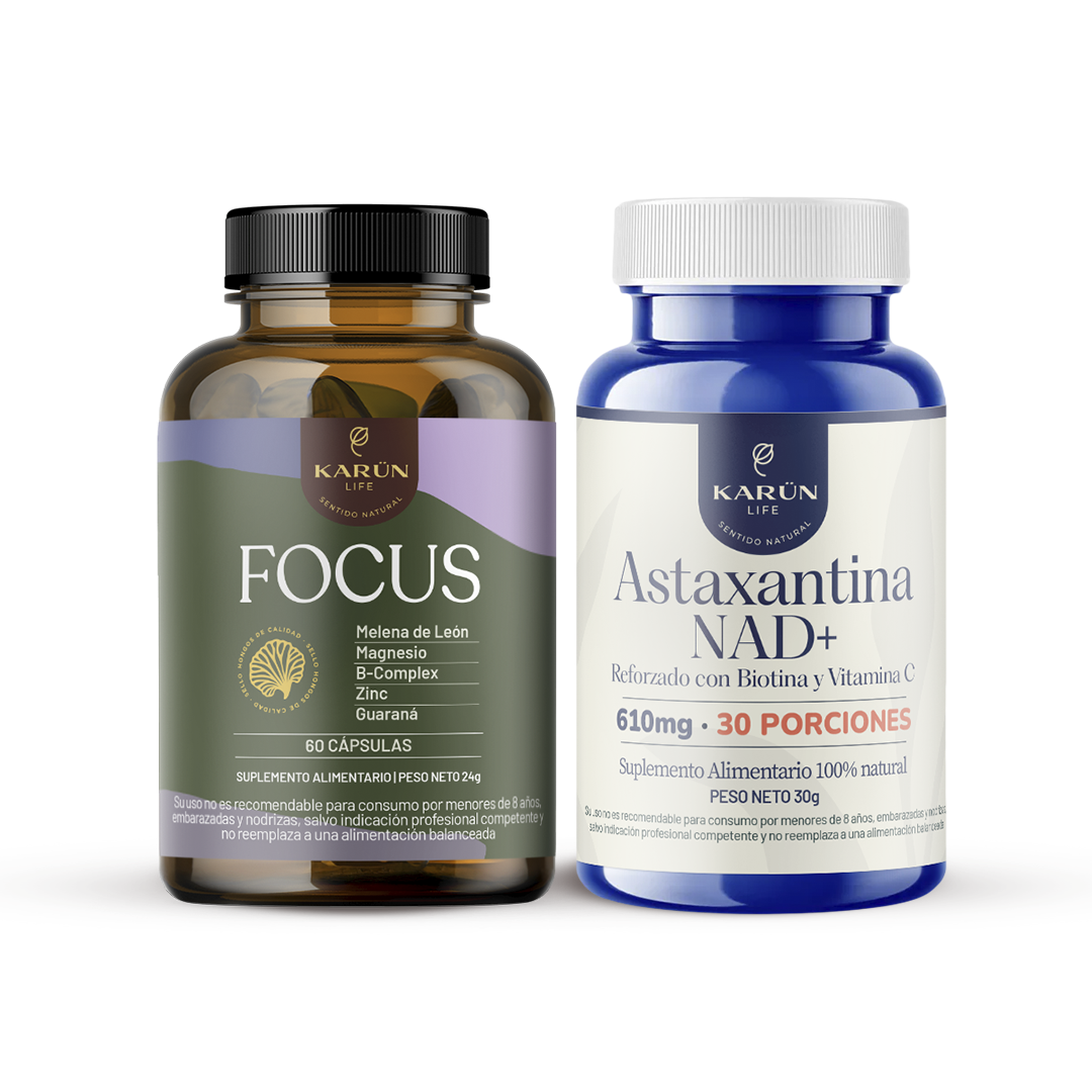 Pack Focus Potenciado - Focus + Astaxantina NAD+ 120 cap