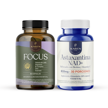 Pack Focus Potenciado - Focus + Astaxantina NAD+ 120 cap